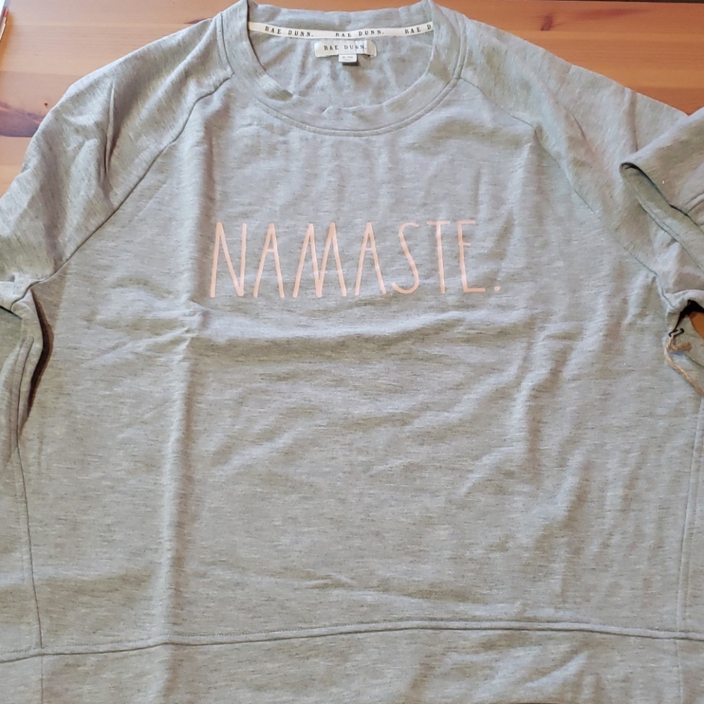 Rae Dunn "NAMASTE " sweater